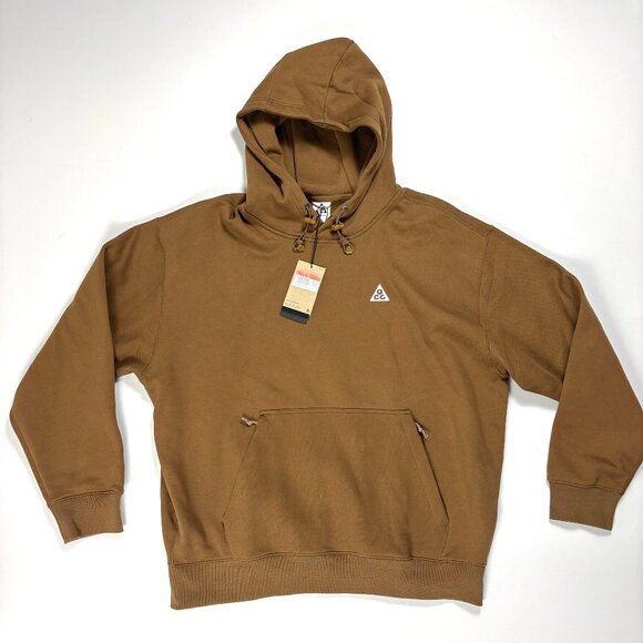 Nike ACG Other - Nike ACG Tuff Fleece Hoodie Brown Sz L DZ3392-235 NWT New Oversized